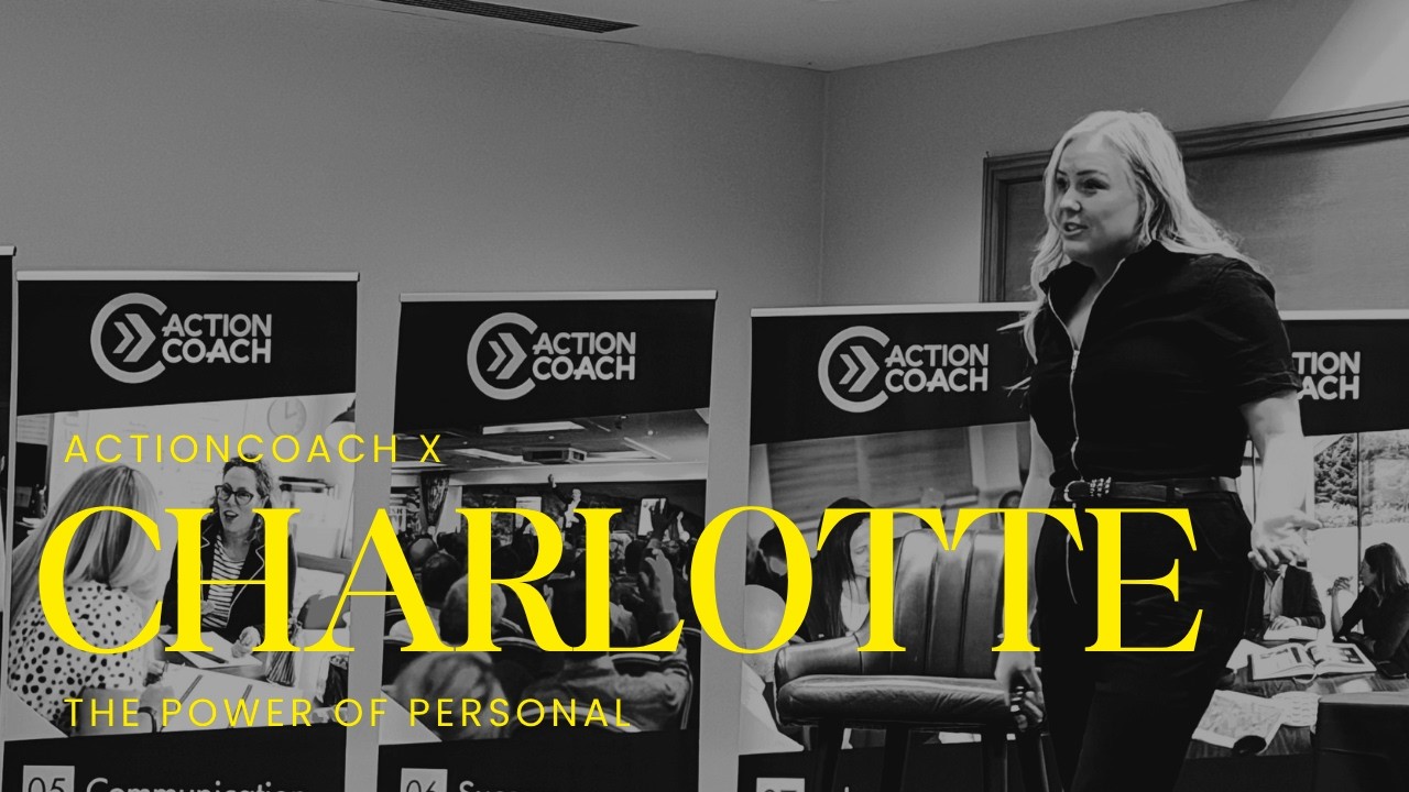 Charlotte Pearce speaking at the ActionCoach Conference