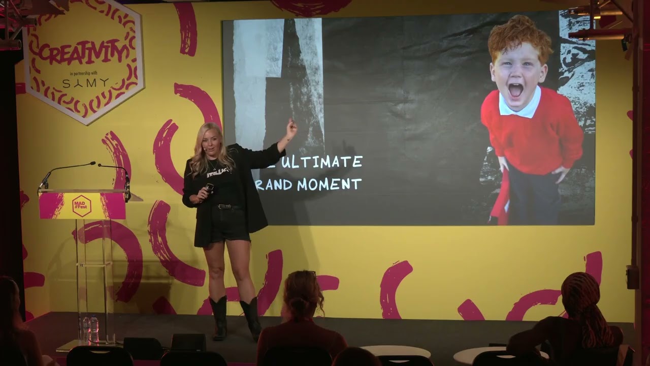 Charlotte Pearce presenting her Back to the Future keynote at MADFest